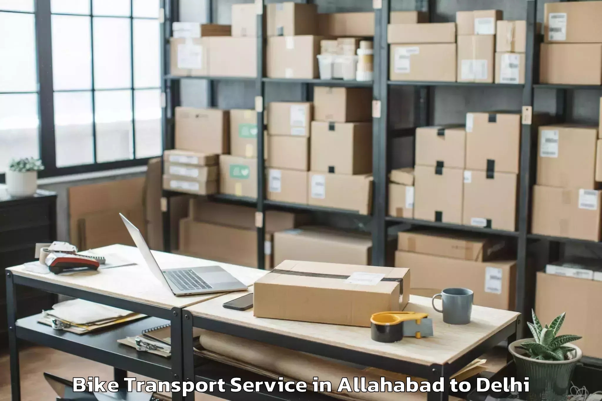 Book Allahabad to Patel Nagar Bike Transport